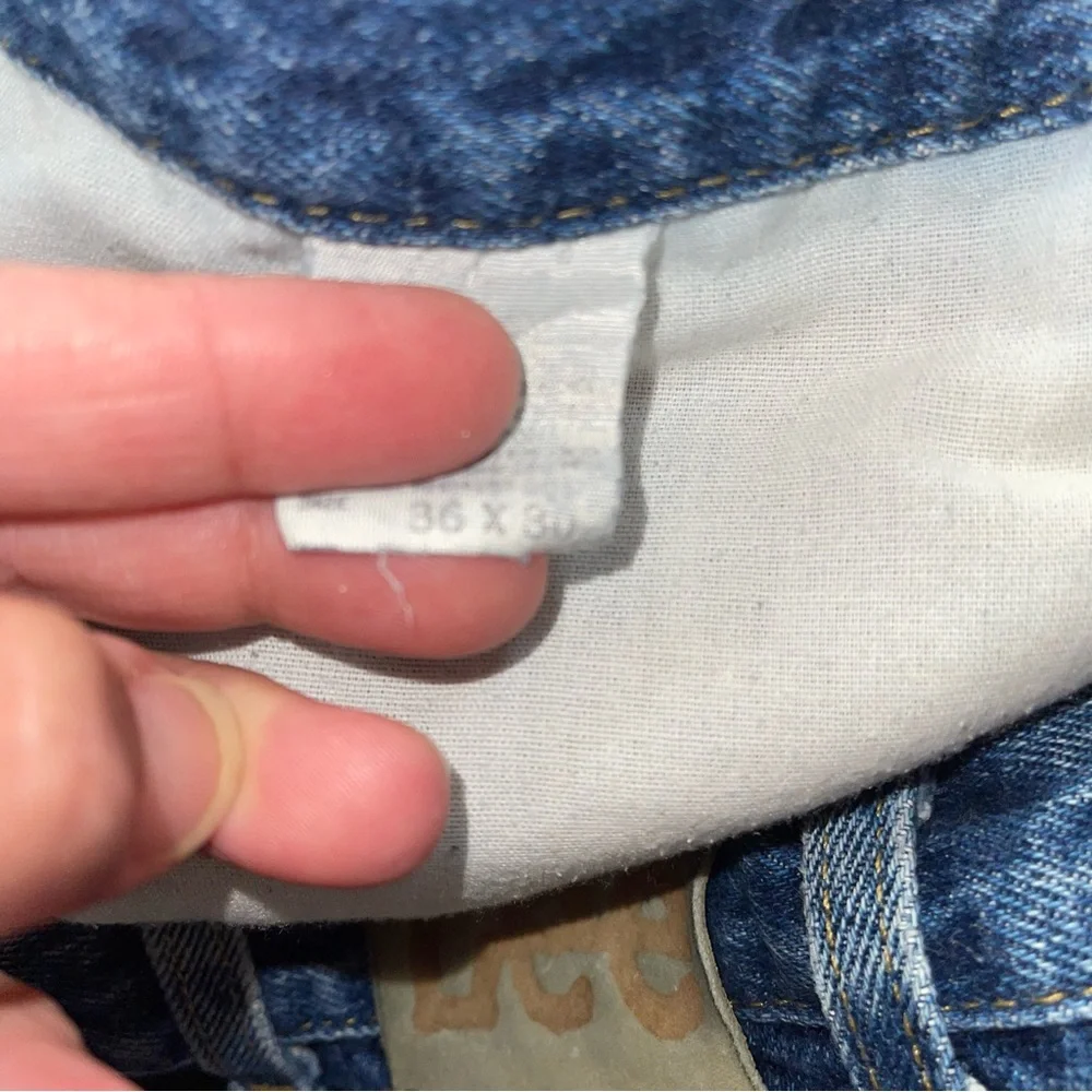 Vintage Lee Men’s Denim Jeans 36 x 30 80’s 90’s Retro Faded Distressed Lee Jeans - Picture 7 of 7